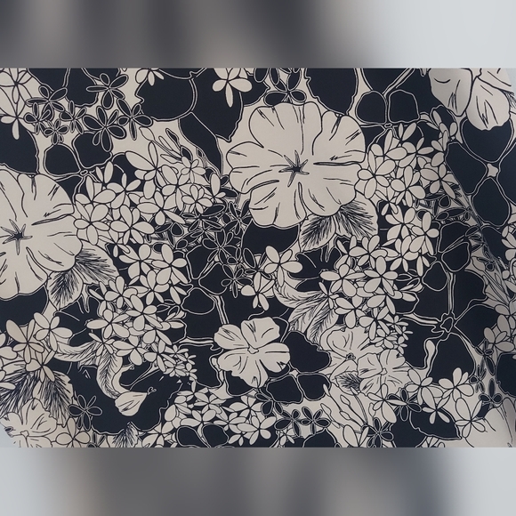 Apostrophe Floral Black and Beige Stretch Top - Picture 3 of 4